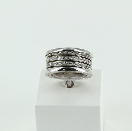 Bague 52 Bague BULGARI " B.Zero 1 " Diamants 58 Facettes