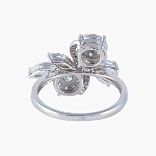 Bague 53 Bague motif floral Diamants 58 Facettes