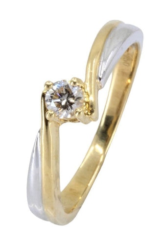 Bague 53 SOLITAIRE MODERNE DIAMANT 0.15 CARAT 58 Facettes 055891