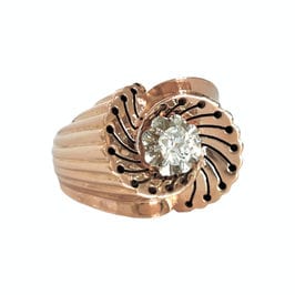 Bague 54 Bague rétro or rose diamant 58 Facettes 1-1191/1