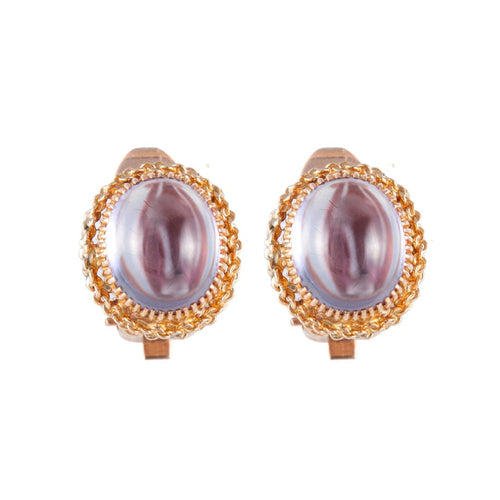 Boucles d'oreilles Boucles d'oreilles Clips Améthystes cabochon 58 Facettes 8386