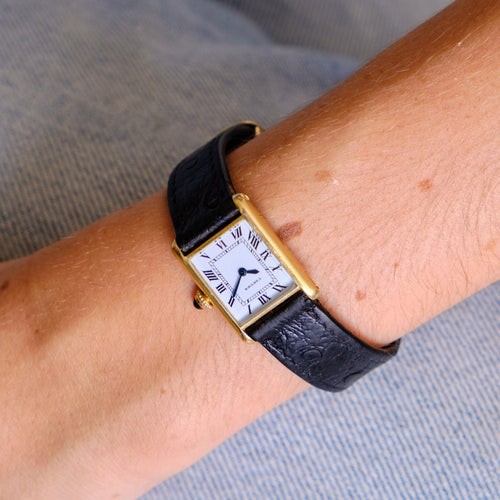 Montre CARTIER - Montre Mini Tank or jaune 58 Facettes