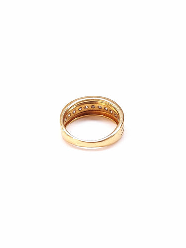 Bague 50 Bague anneau or jaune diamants 58 Facettes RAIL.234/6