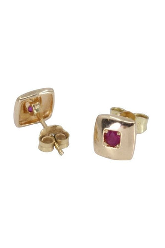 Boucles d'oreilles Boucles d'oreiles or jaune rubis 58 Facettes 081381