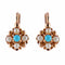 Boucles d'oreilles Boucles d'oreilles dormeuses Perles fines Turquoise 58 Facettes