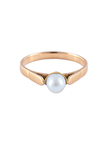 Bague Bague Ancienne Or Jaune Perle 58 Facettes