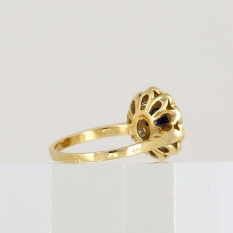 Bague 54 Bague marguerite saphir et diamants 58 Facettes Alpers