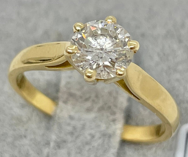 Bague 56 Bague Solitaire Diamant 1.10 ct 58 Facettes
