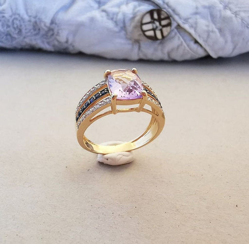Bague Bague Améthyste, Saphirs & Diamants 58 Facettes AA 1321