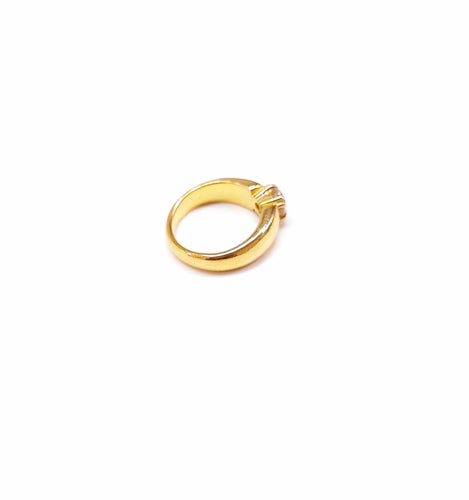 Bague 49 Bague Solitaire Diamant 0.65ct Or jaune 58 Facettes solo.jonc/632.2