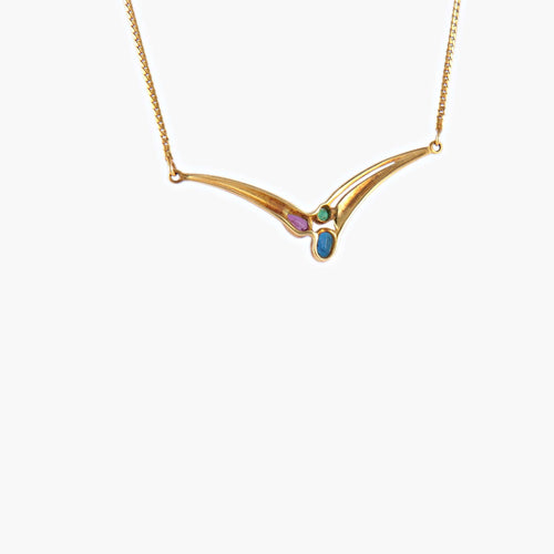 Collier Collier Saphir Rubis Emeraude 58 Facettes