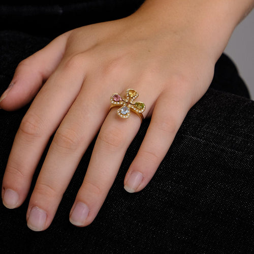 Bague 53.5 Bague Or Jaune Isabelle Langlois 58 Facettes