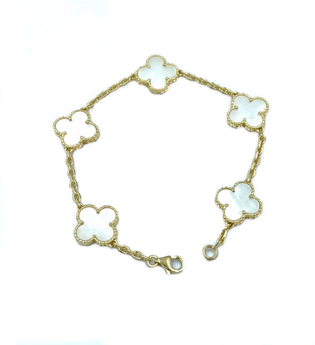 Bracelet Van Cleef & Arpels. Bracelet Alhambra Vintage or jaune et nacre 58 Facettes