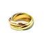 Bague Cartier. Collection Trinity Classique, alliance 3 ors et diamants (full set) 58 Facettes