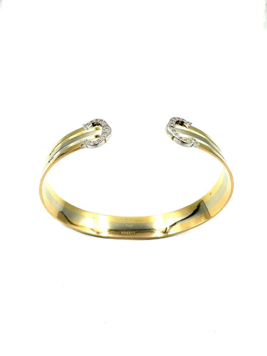Bracelet CARTIER. Collection Double C, bracelet 3ors et diamants (full set) 58 Facettes