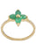 Bague 52 BAGUE FLEUR ÉMERAUDES ET DIAMANTS 58 Facettes 056251
