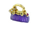 Pendentif Pendentif Sac à main en or jaune, améthyste, diamants et rubis 58 Facettes