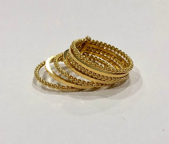 Bague Bague semainier en or jaune 58 Facettes