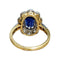 Bague 50 Bague marguerite Or jaune Platine Saphir Diamants 58 Facettes 1-1574/3