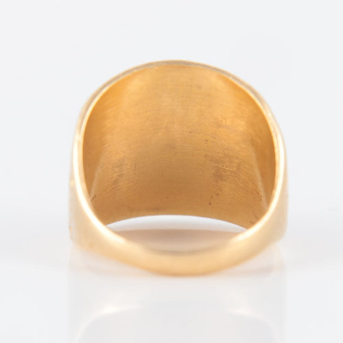 Bague 54 Bague Or jaune gravée 58 Facettes