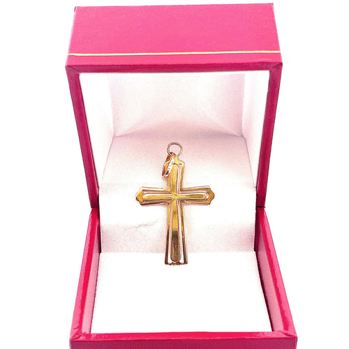 Pendentif Pendentif croix ajourée or jaune 58 Facettes