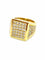 Bague Chevalière homme en or jaune et diamants 58 Facettes