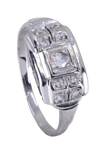 Bague 52 BAGUE ART-DÉCO DIAMANT 58 Facettes 081191