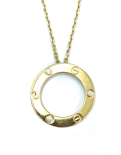 Collier CARTIER. Collection Love, collier or jaune et diamants 58 Facettes