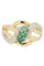 Bague 54 BAGUE MODERNE ÉMERAUDES ET DIAMANTS 58 Facettes 044511