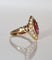 Bague 50.5 Bague Marquise Napoléon III Or Jaune, Perles Et Grenat 58 Facettes 496
