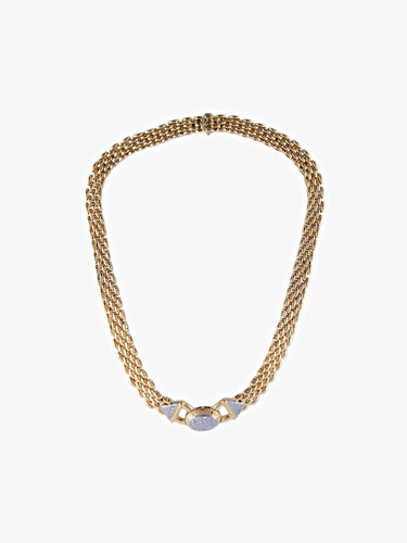 Collier Collier Deux Ors Diamants 58 Facettes