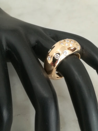 Bague Bague Jonc Diamants Or Jaune 58 Facettes