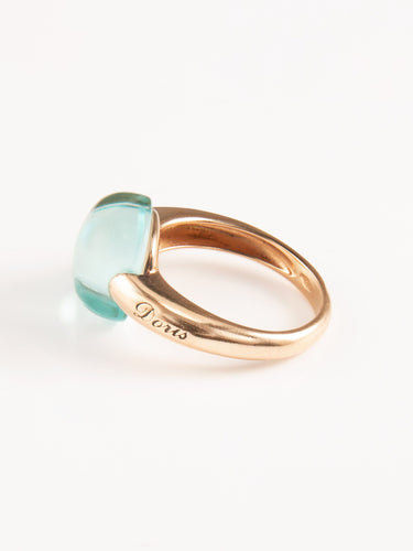 Bague 55 Bague Pomellato Topaze bleue 58 Facettes