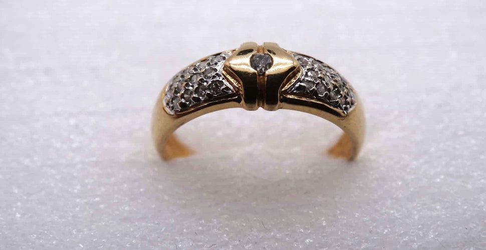 53 Bague Or et Diamants 58 Facettes 11646