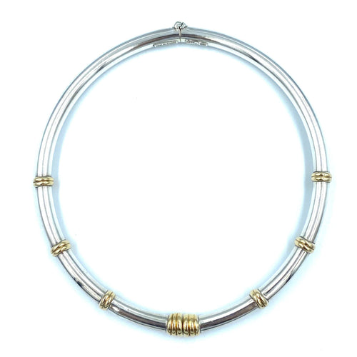 Collier Lalaounis. Collier argent et or jaune 58 Facettes