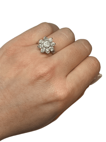 Bague BAGUE MARGUERITE PLATINE DIAMANTS 58 Facettes