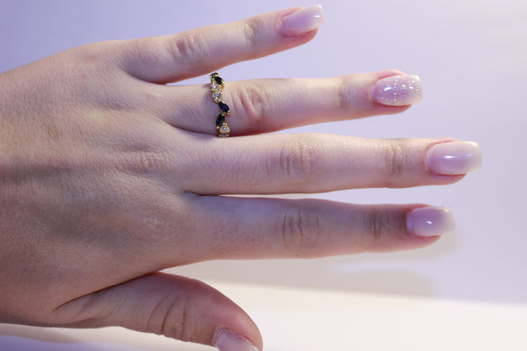 Bague 55 Bague Diamants et Saphirs 58 Facettes