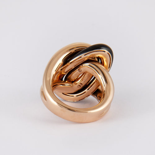 Bague 52.5 Fawaz Gruosi - Bague en or rose, onyx 58 Facettes