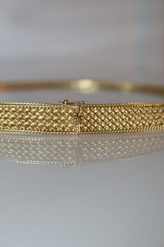 Collier Collier Ras de Cou Rétro Or Jaune Maille Polonaise 58 Facettes 250