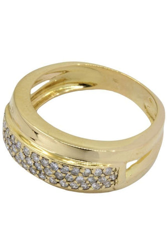 Bague 53.5 BAGUE PAVAGE DIAMANTS 58 Facettes 049251