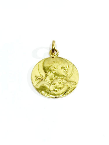 Pendentif Médaille en or Saint Jean-Baptiste 58 Facettes