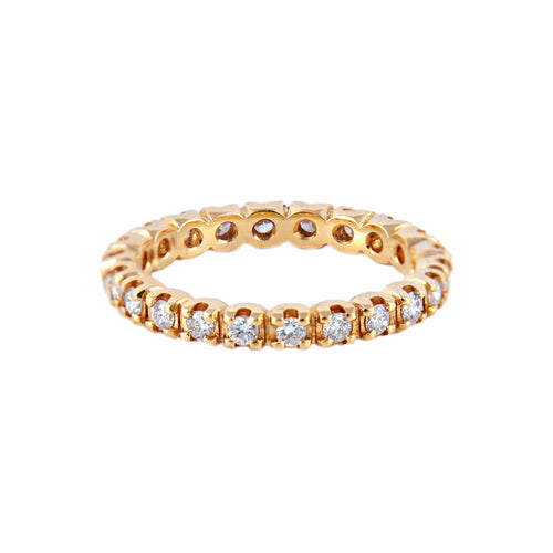 Bague 52 Alliance américaine or jaune diamants 58 Facettes