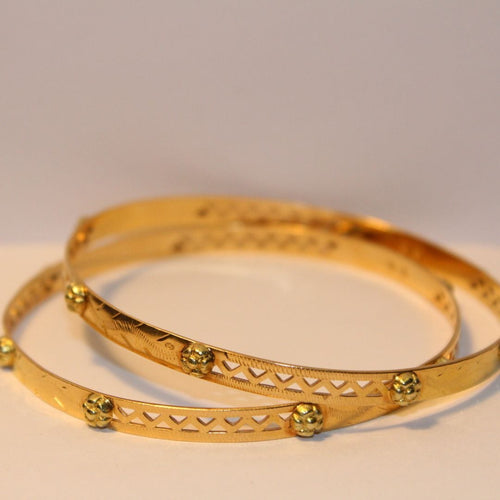 Bracelet 2 Bracelets Or jaune Fleurettes 58 Facettes 11191C