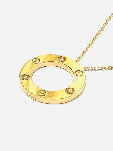 Pendentif CARTIER. Pendentif Love or rose diamants 58 Facettes