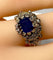 Bague 51 Bague saphir non chauffé  diamants Epoque 19ème siècle. 58 Facettes AB271