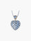 Collier Pendentif Coeur Saphirs sur chaîne Or blanc 58 Facettes