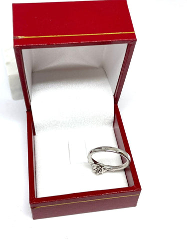 Bague Solitaire en or blanc diamant centre 0,60 ct 58 Facettes
