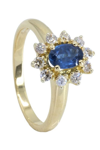 Bague 53 BAGUE MARGUERITE TOPAZE ET DIAMANTS 58 Facettes 056871