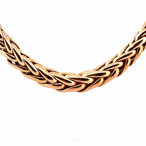 Collier Collier maille palmier en chute or jaune 58 Facettes