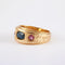Bague 62 Bague jonc Homme Rubis Saphirs 58 Facettes